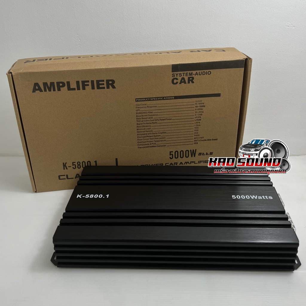 เพาเวอร์ แอมป์ขับซับ รุ่น K-5800.1 เพาเวอร์แอมป์ ขับซับ CLASS-D 5000Watts คาปาใหญ่6ลูก ไส้แน่นๆ มัดไฟใหญ่4ลูก เบสหนัก รูปที่ 7