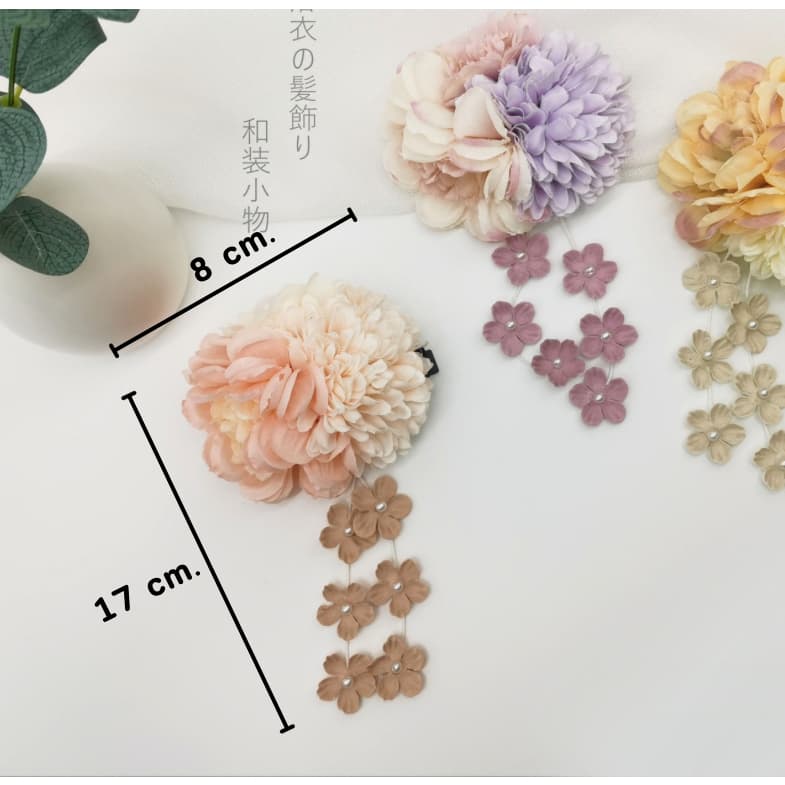 Kimono Hairpin เซ็ทเครื่องประดับผมญี่ปุ่น สำหรับชุดกิโมโนและยูกาตะ รูปที่ 7
