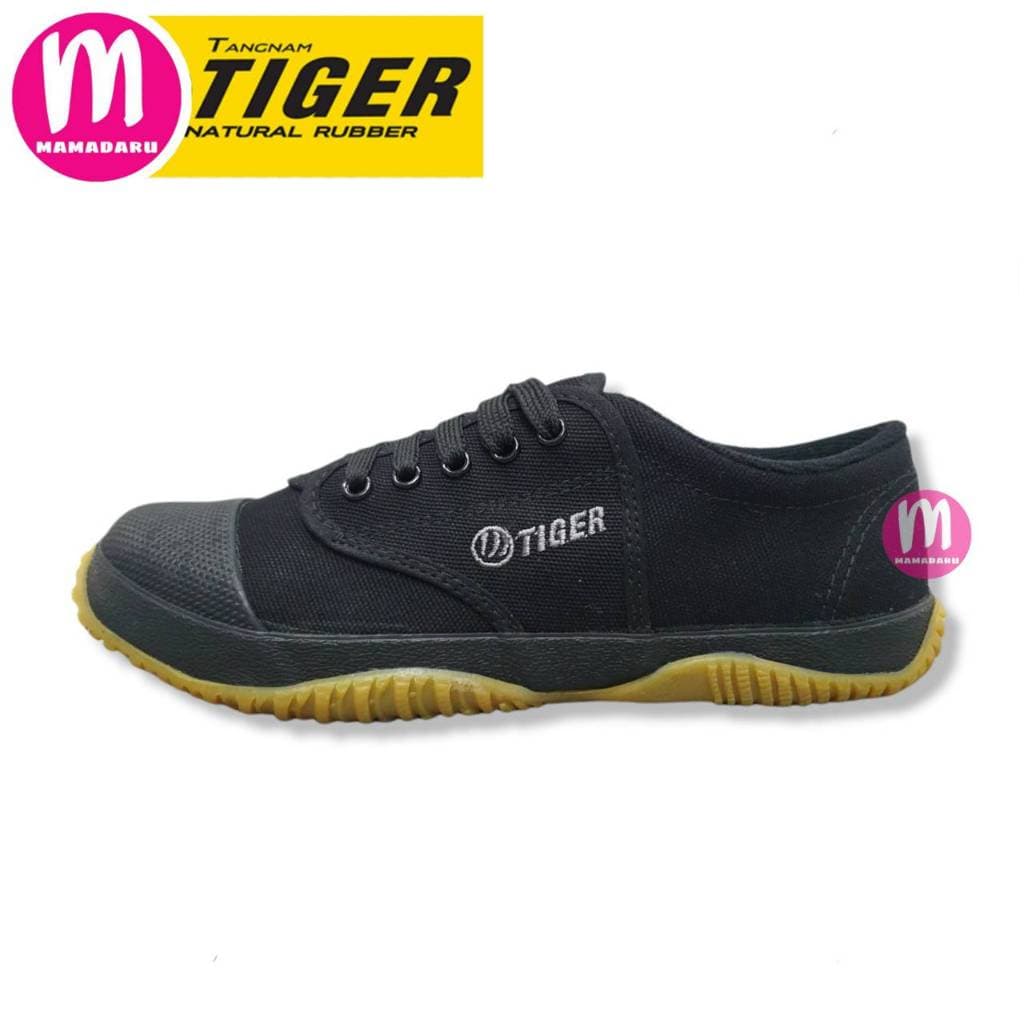 รองเท้าผ้าใบ Tiger ฟุตซอล TG9 พื้นเขียว 205 รองเท้านักเรียน น้ำตาล,ขาว,ดำ ไทเกอร์ รูปที่ 5