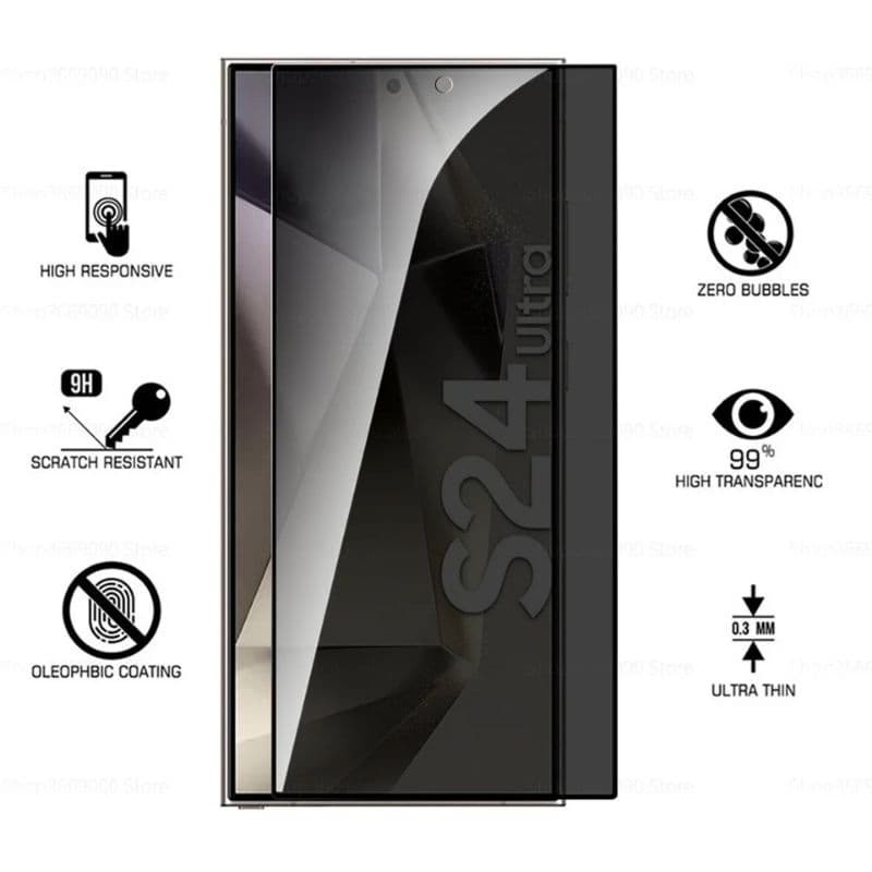 ฟิล์มกระจก Samsung S26 Ultra/S26 Plus/S26/S24 Ultra/S25 Ultra/S25/S25 Plus/S24 Plus/S24 กระจกกันมอง สแกนนิ้วได้ รูปที่ 2