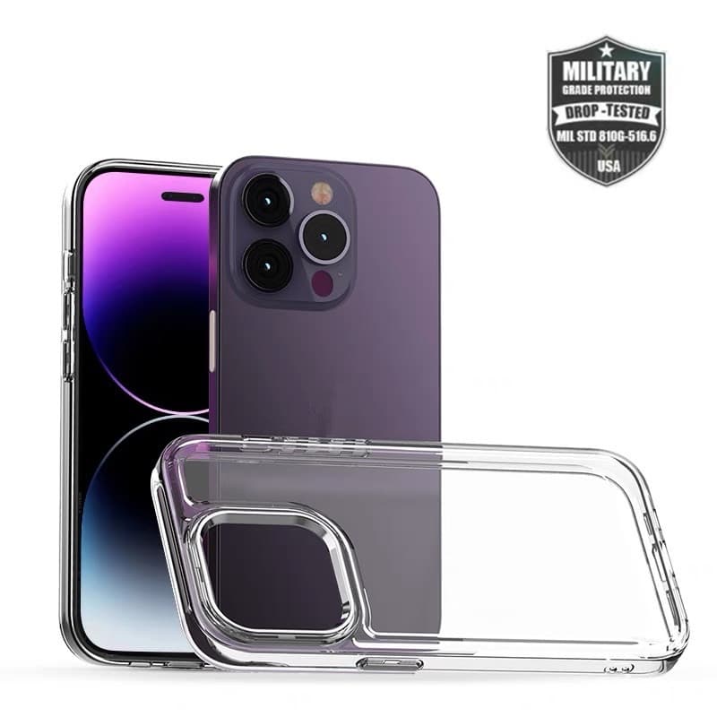 SPACE เคสใสกันกระแทก ไม่เหลือง ปุ่มสีเงิน ใช้สำหรับ iPhone 15 14 13 12 11 Pro Max Promax 7plus XR SE เคสโทรศัพท์ซิลิโคน รูปที่ 3