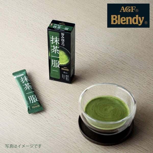 AGF Blendy Premium Matcha 4 Sticks ชาเขียว มีฟองโดยไม่ต้องใช้ไม้ตีชา ผงชาเขียว เข้มข้น จากญี่ปุ่น รูปที่ 8