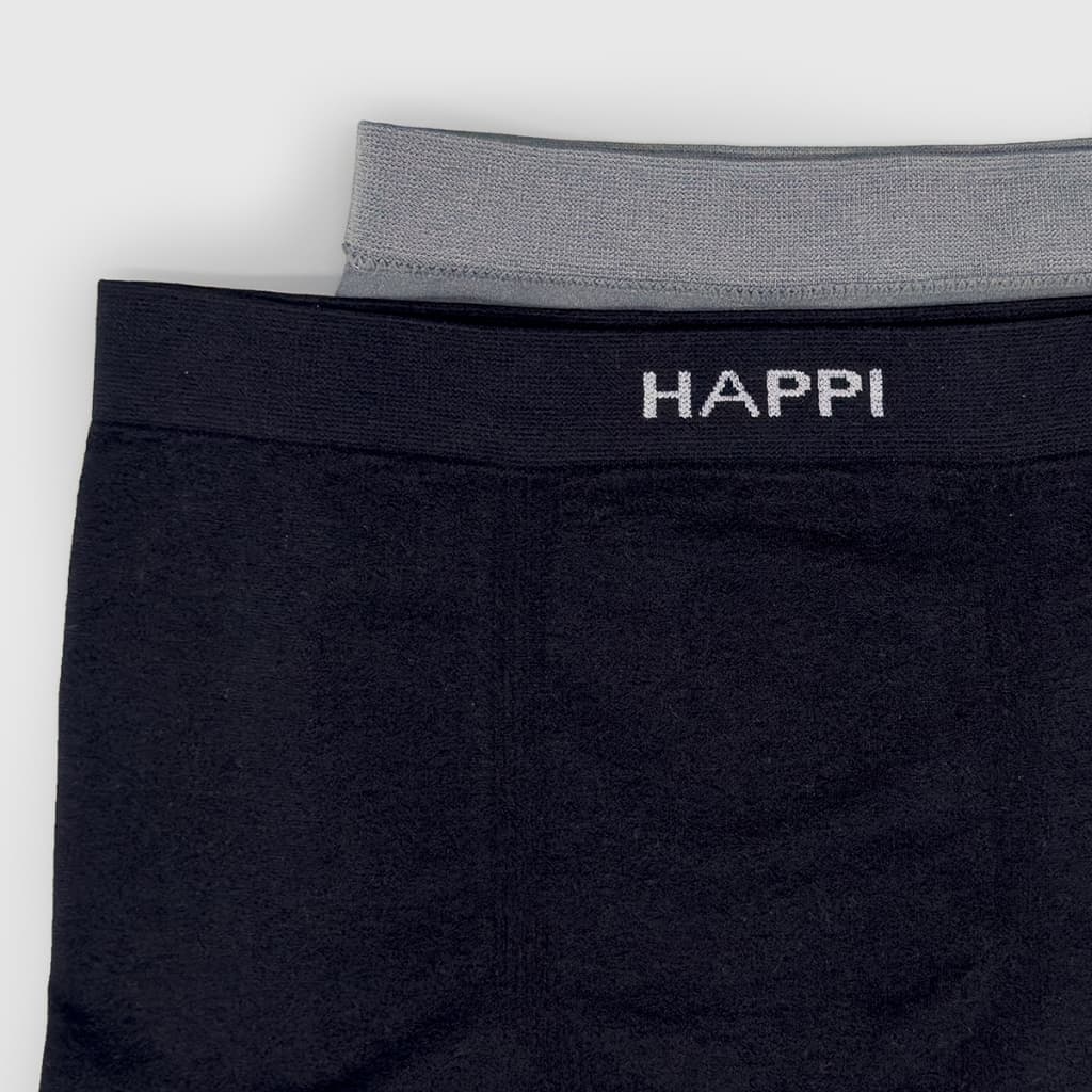 กางเกงในบ๊อกเซอร์เด็กผู้ชายไร้ตะเข็บ Happi By Carson แพ็ค 1 ตัว สี : ดำ เทา รูปที่ 3