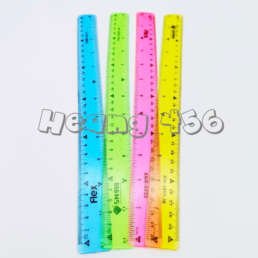 แพ็ค 12 ชิ้นคละสี ไม้บรรทัดยางซิลิโคน ไม้บรรทัดงอได้ PVC ไม้บรรทัดเจล ม้วนได้ ไม่หัก ไม้บรรทัดเยลลี่ รูปที่ 3