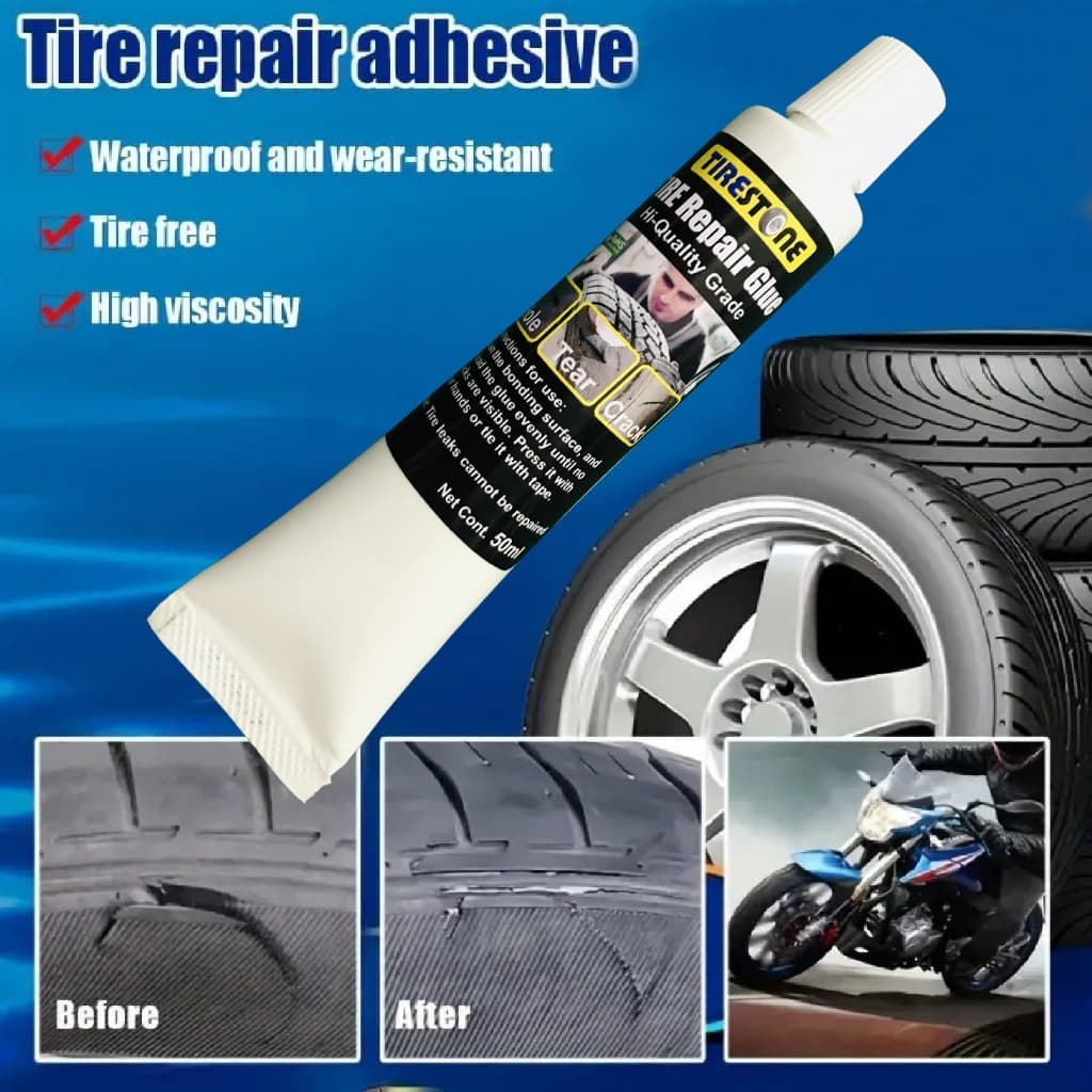 กาวซ่อมยางรถยนต์ TIRESTONE คุณภาพสูง ซ่อมรอยฉีกขาด เติมเต็มหลุม ปะรอยแตกปริ ไม่เป็นฝ้าขาว รูปที่ 9