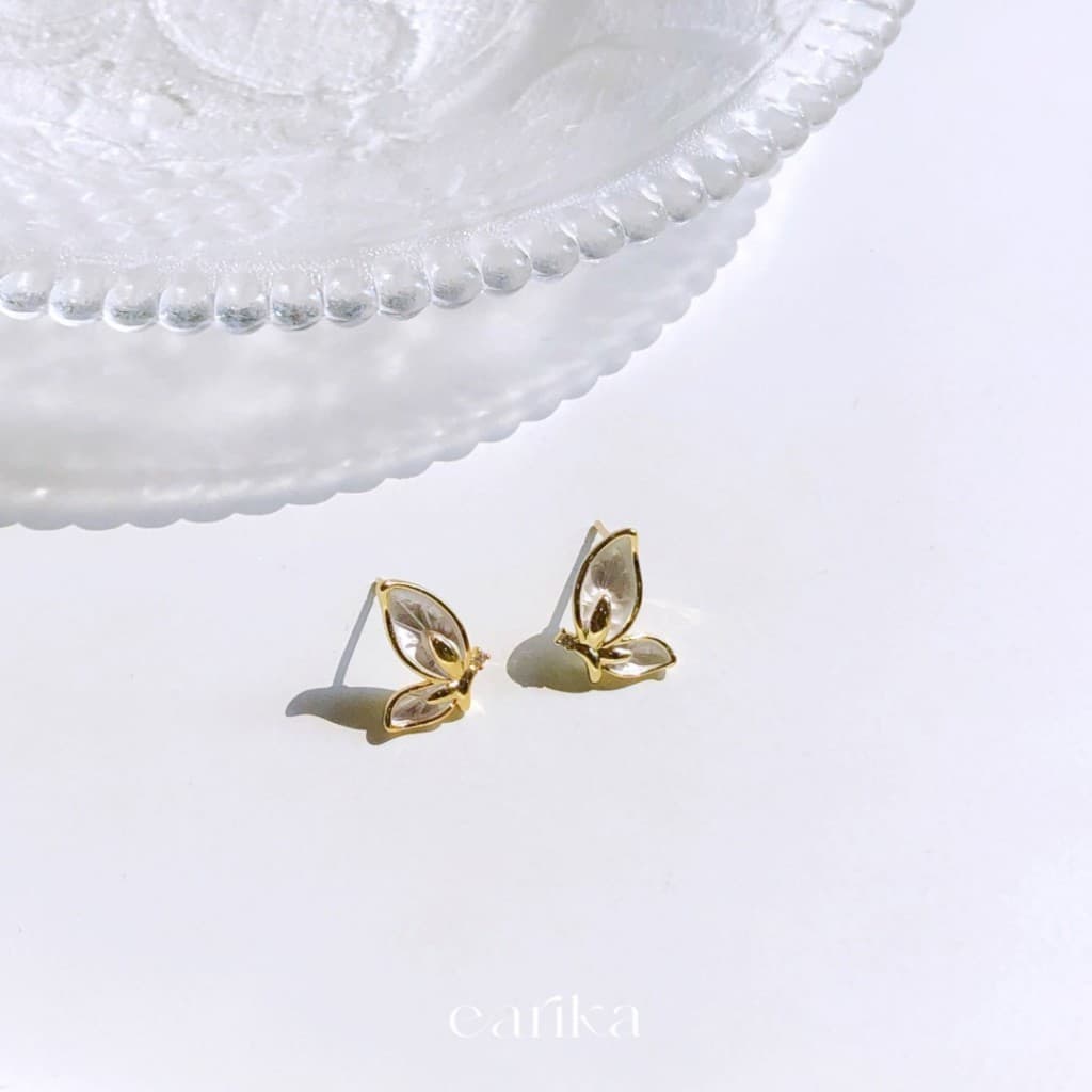 earika.earrings - Buttervine collection รวมต่างหูก้านเงินแท้ลายผีเสื้อสีหวาน ผิวแพ้ง่ายใส่ได้ รูปที่ 2