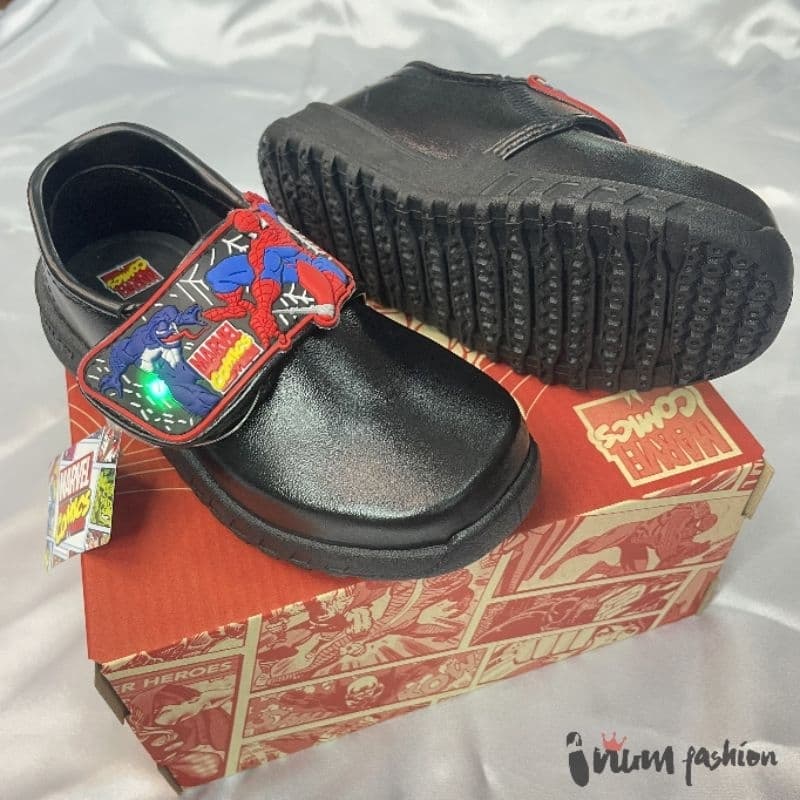 NFshoes รองเท้านักเรียนเด็ก อนุบาลชาย Chappy SP-18/SP-22 สไปเดอร์แมน Spiderman มีไฟ ผ้าใบเด็ก รุ่นใหม่ ไซส์25-35 W/H รูปที่ 4