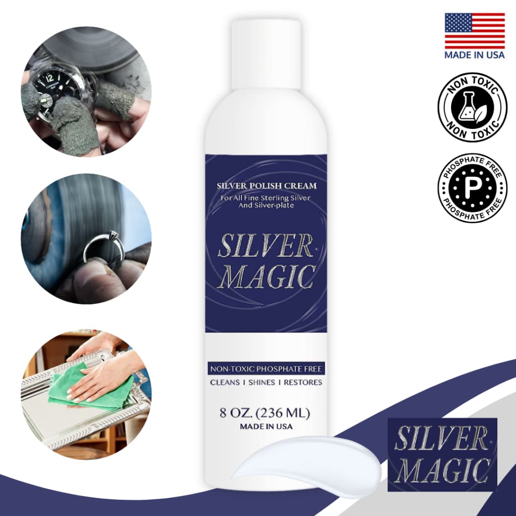 ครีมขัดเงิน/ทอง SILVER MAGIC จากอเมริกา สำหรับขัดเครื่องเงิน นาฬิกา ขนาด 236 ml และ 120 ml รูปที่ 2