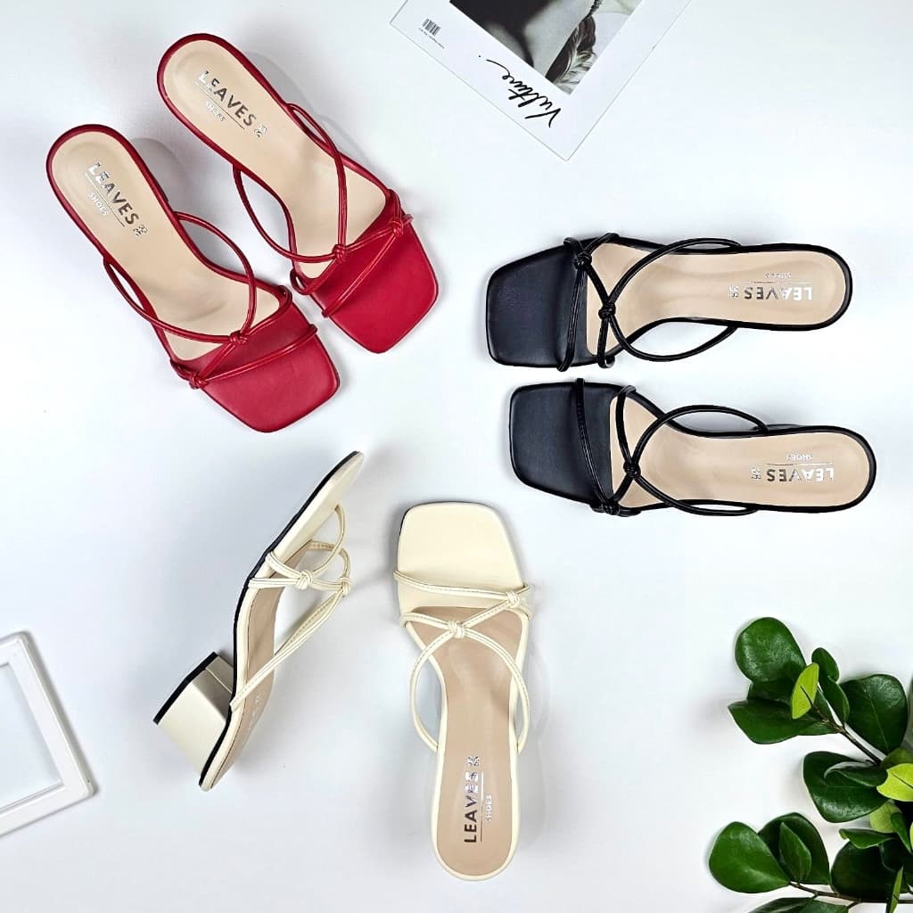 รองเท้าส้นสูง รองเท้าส้นตึก 2 นิ้ว รุ่น EVE รองเท้าแตะส้นสูง ไซส์ใหญ่ 36-41 พื้นนุ่มใส่สบาย รูปที่ 3