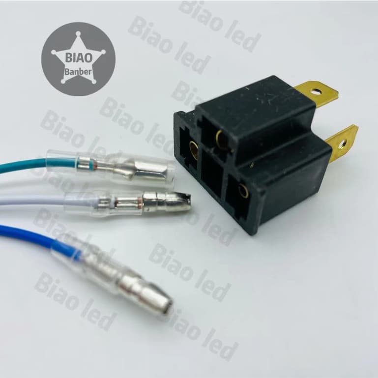 CAR/MOTOขั้วเสียบ3ขา Hua H4 มอเตอร์ไซค์ รถยนต์ 1pc รูปที่ 6