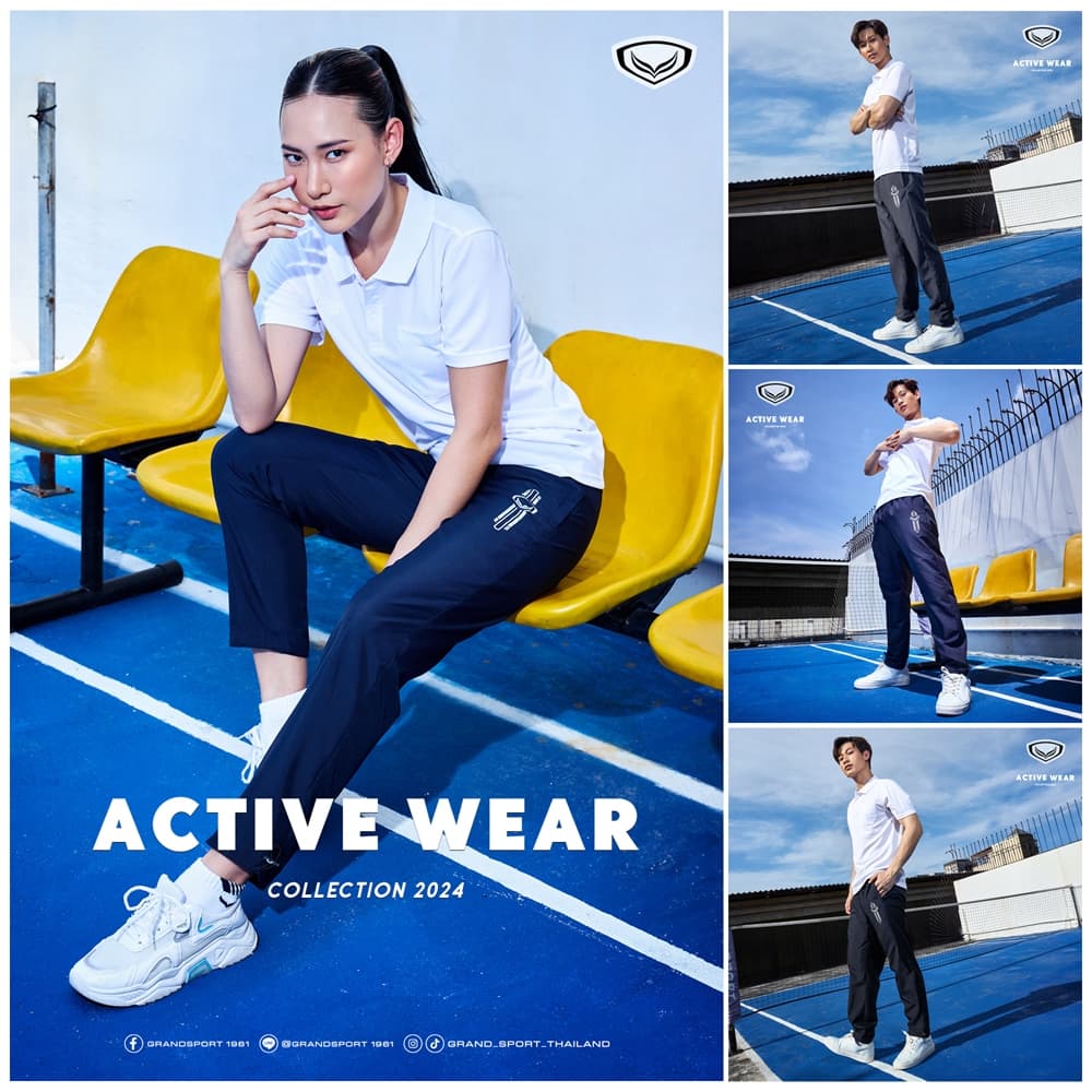 GRAND SPORT กางเกงแทร็คสูทพิมพ์ลายโลโก้ รหัส : 010235 รูปที่ 1