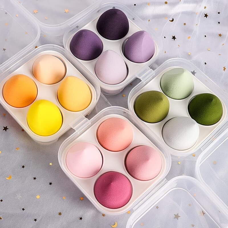 ฟองน้ําแต่งหน้าเกลี่ยรองพื้น 1กล่อง/4ชิ้น ฟองน้ำไข่ ฟองน้ำแต่งหน้า ฟองน้ำเกลี่ยรองพื้น นุ่มพิเศษ รูปที่ 9