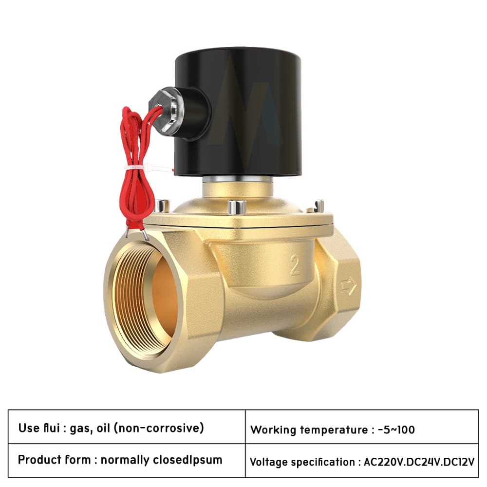 วาล์วโซลินอยด์ วาล์วไฟฟ้า วาล์วน้ำ ทองเหลือง แบบปกติปิด 12V 24V 220VAC Solenoid valve รูปที่ 4