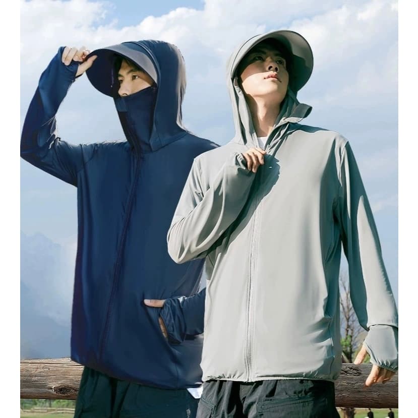เสื้อแจ็กแก็ตผู้ชาย มีฮู้ด ระบายอากาศ ป้องกันแสงแดด FSY-2225 รูปที่ 9