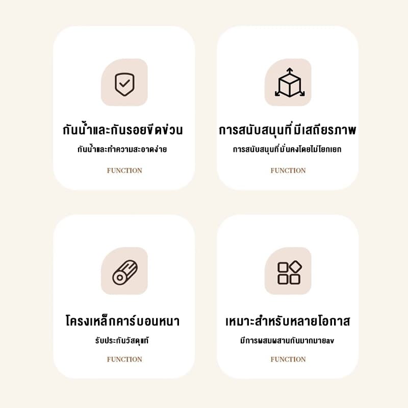 โต๊ะกลม โต๊ะรับประทานอาหาร ใช้ในร้านกาแฟและร้านกินข้าว table สไตล์เรียบง่าย สีดำ/สีขาว รูปที่ 8