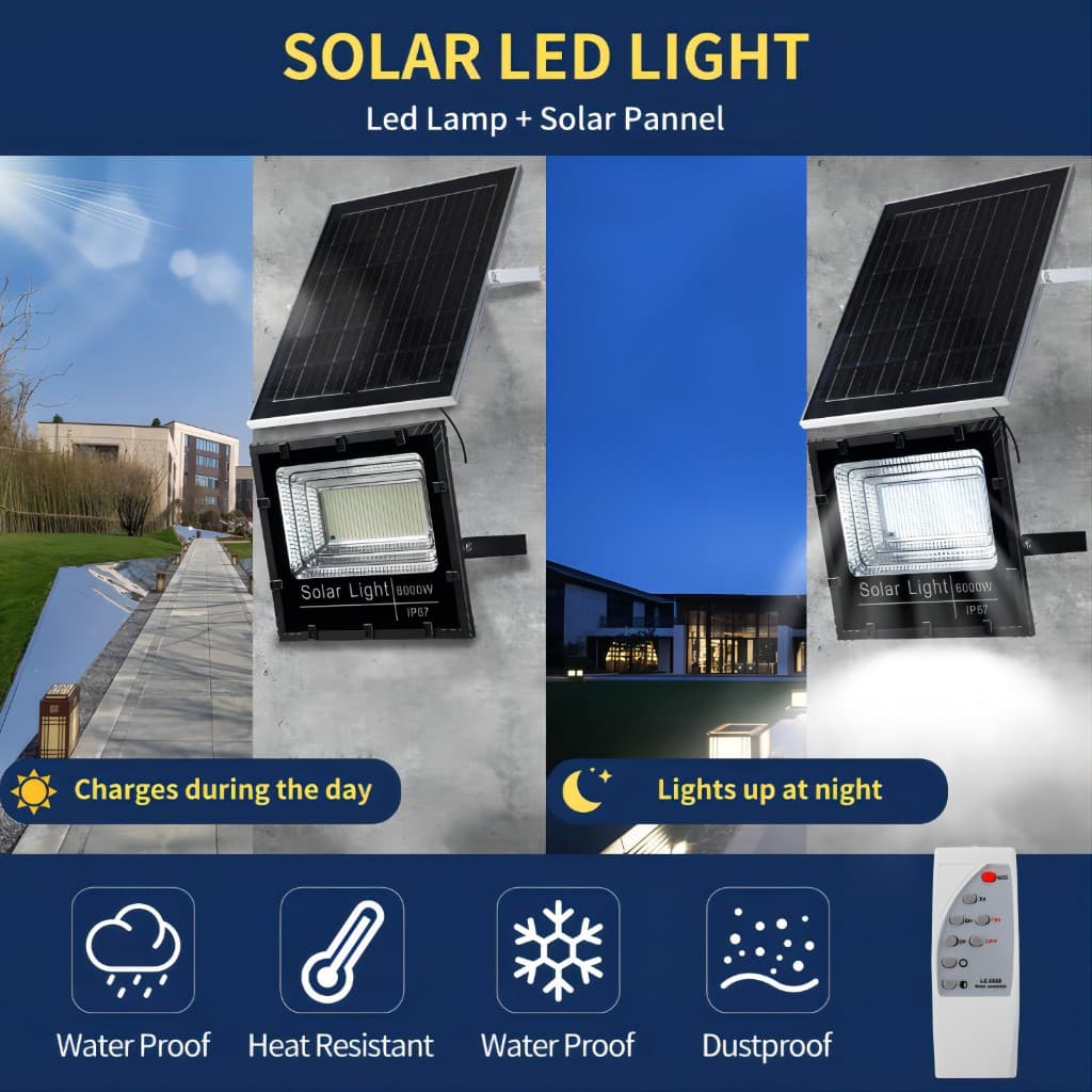 รุ่นใหม่ JP1000w JP-3500w JP-5000 JP-7000w แสงไฟสีขาว ไฟโซลาเซลล์ ไฟพลังงานแสงอาทิตย์ รุ่นอัพเกรดใหม่ รูปที่ 4