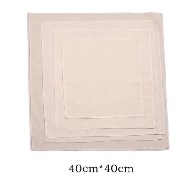 ผ้าลินินกรอง ผ้ากรอง ขนาด 40x40 ซม แบบสี่เหลี่ยม สำหรับกรองอาหาร รองนึ่งอาหาร ซับน้ำในอาหาร รูปที่ 9