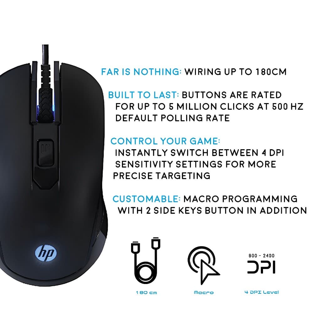 HP GAMING รวมเมาส์ M200เมาส์มีไฟ RGB หลายรุ่น สำหรับทำงาน เล่นเกมส์ ของแท้ ส่งด่วน ทุกวัน รูปที่ 8