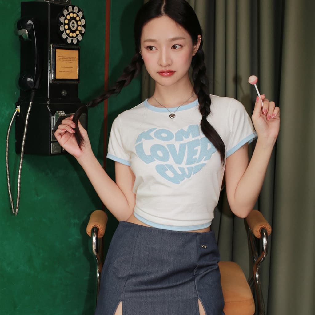 kome.offi เสื้อยืดปักขนหัวใจ รุ่น KOME LOVER CLUB รูปที่ 7