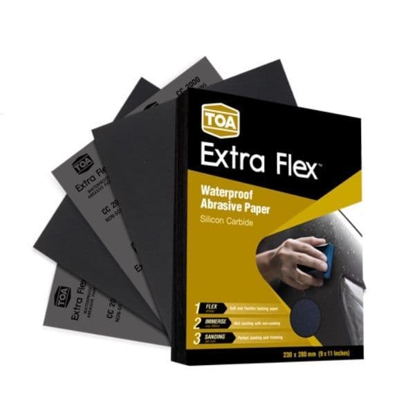 TOA กระดาษทรายน้ำ Extra Flex มีครบทุกเบอร์ กระดาษทรายขัดรถยนต์ กระดาษทรายขัดเหล็ก รูปที่ 4