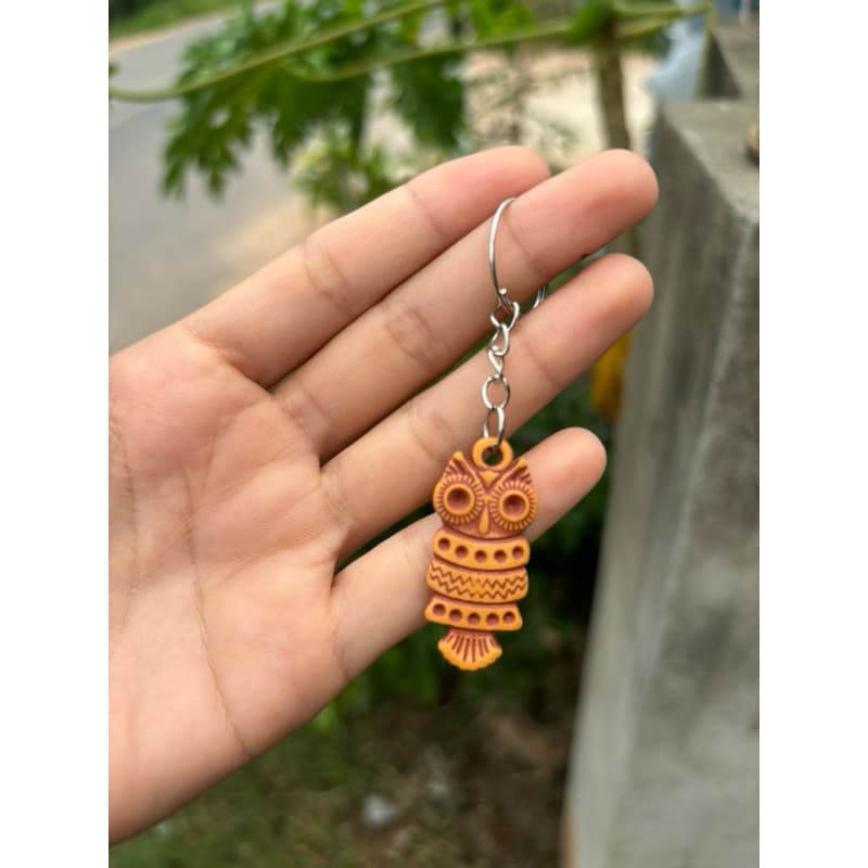 100-500ชิ้น คละลายขายส่งพวงกุญแจลายไม้คลาสสิค ของแถม ของชำร่วยงานต่างๆ รูปที่ 3