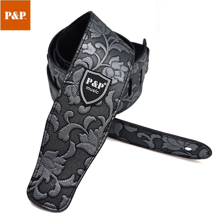 สายสะพายกีต้าร์ P&P Music หนังPU เกรดพรีเมี่ยม ลายสวย ปรับขนาดความยาวได้ ฟรีปิ๊กกีต้าร์ พร้องส่ง รูปที่ 4