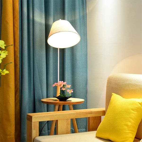 yhlovehome โต๊ะพร้อมโคมไฟ โคมไฟโมเดิร์น หลอดไฟ LED ปรับสีไฟได้ โต๊ะไม้ 2321 รูปที่ 7