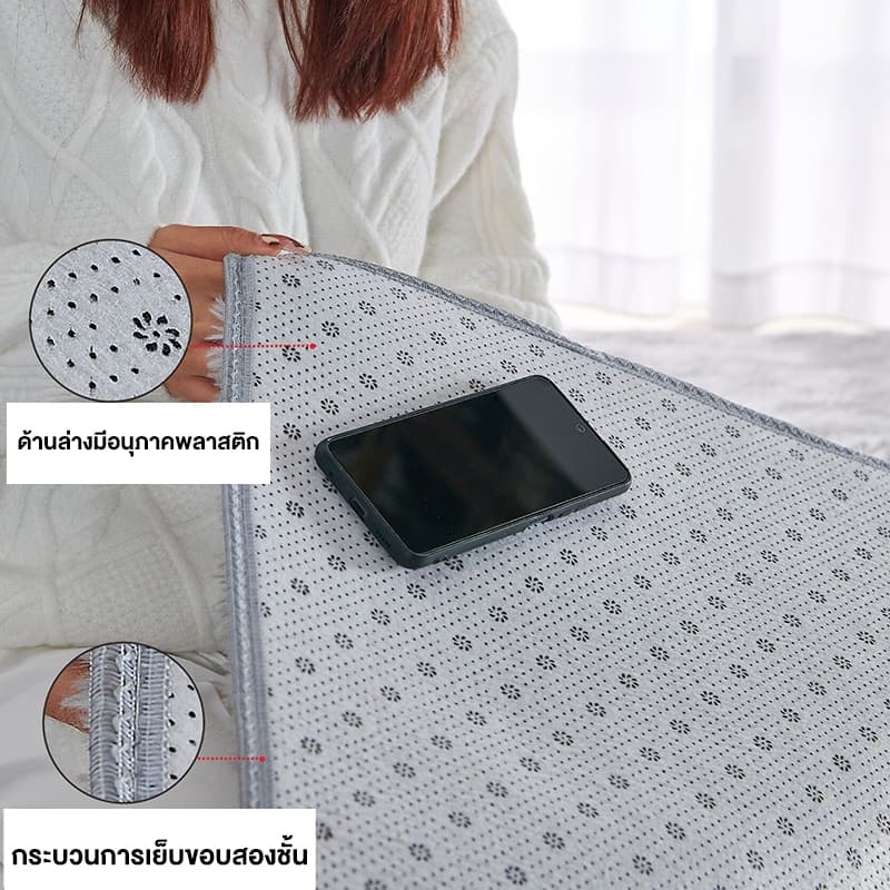 BONAS พรม พรมปู พรมปูพื้นห้องนอน พรมปูพื้น 80X120CM พรมขนนุ่ พรมผืนใหญ่ แผ่นรองพื้น ขนนุ่ม ตกแต่งสวย มีหลายขนาด COD รูปที่ 5