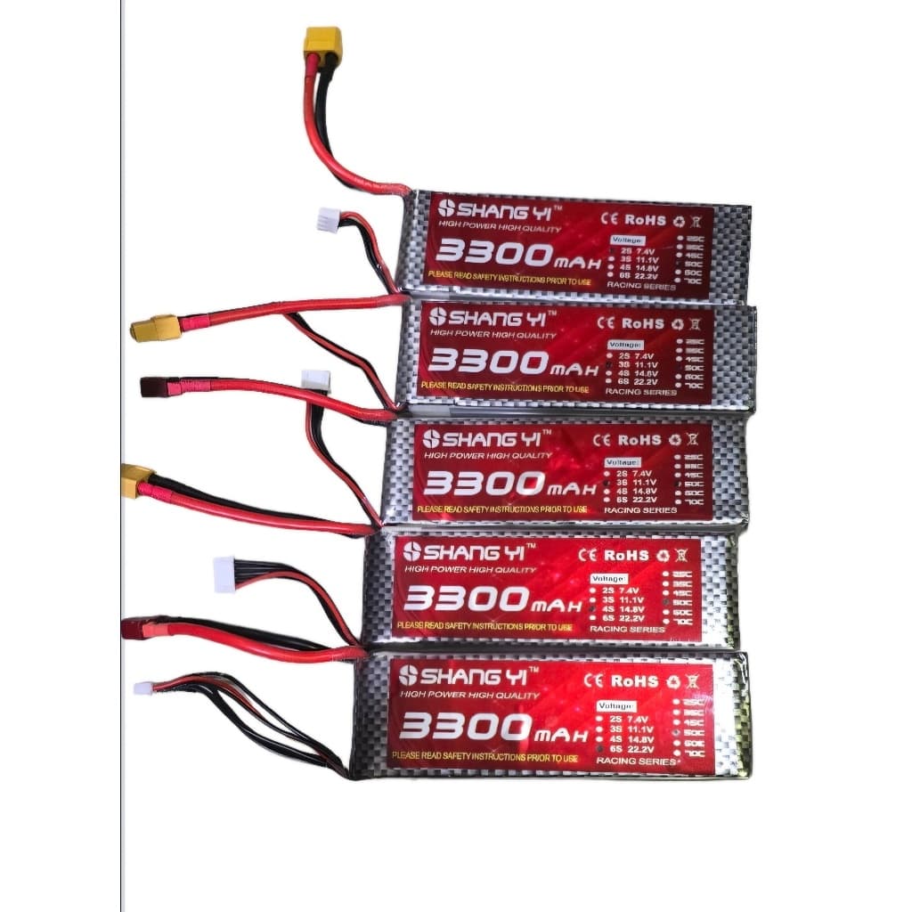 แบตลิโพ SHANG YI 3300mah 7.4Vข 11.1V 14.8V / 22.2V 50C แบต ลิโพ รถ เรือ เครื่องบิน รูปที่ 1