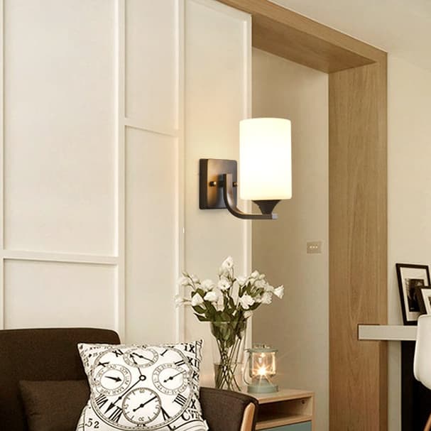 โคมไฟติดผนังที่ทันสมัย ​​LED E27 ไฟห้องนอนสำหรับตกแต่งบ้าน Nordic ห้องนั่งเล่น Foyer Corridor Light รูปที่ 3