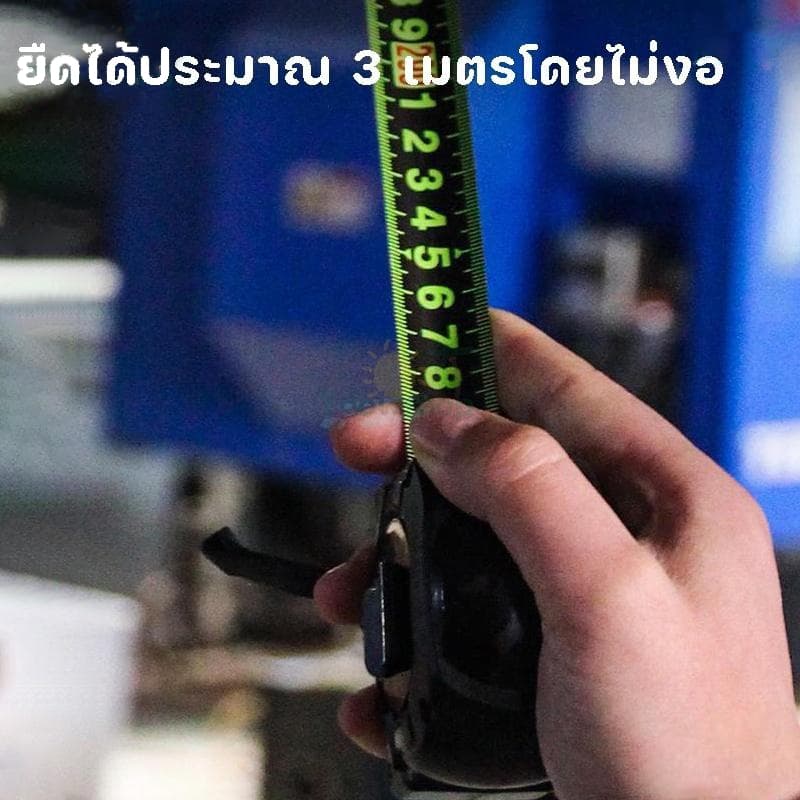 ตลับเมตร สายวัดระยะ 10เมตร เลขชัดเจน ป้องกันบาดมือ ไม่เสียรูปง่าย เทปวัด ตลับเมตรหุ้มยาง ตลับเมตรพกพา สายวัดแบบตลับ รูปที่ 5