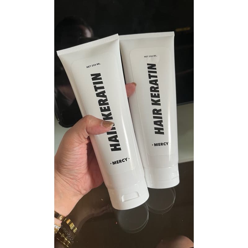 ขายดีมาก! MERCY หัวเชื้อเคราตินหมักไป 3ที ปลายผมช็อตหายเรียบ!!! 250ML. หลอดใหญ่เท่าแขน รูปที่ 5
