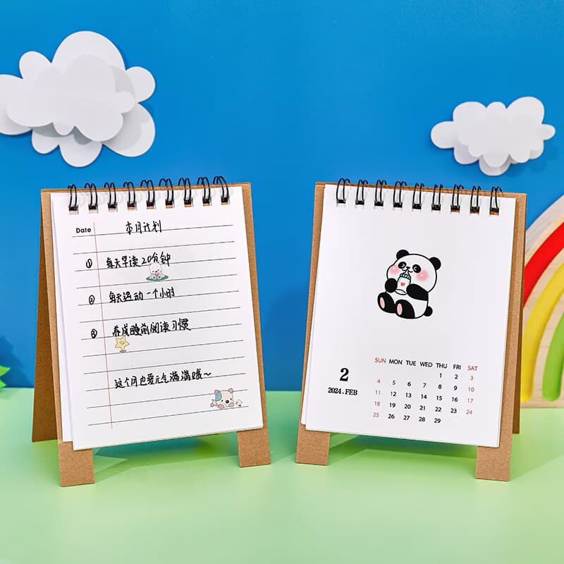 ปฏิทินตั้งโต๊ะ 2026 2025 สวยๆ จดโน๊ตได้ ปฏิทิน 2568 2569 ตกแต่ง ของแจก DIY Planner ของขวัญปีใหม่ ใบกำกับมี รูปที่ 6