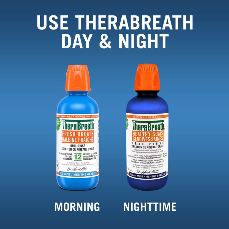 Packageอเมริกา TheraBreath น้ำยาบ้วนปาก สูตรปราศจากแอลกอฮอล์ 12-Hour Fresh Breath Oral Rinse, Mild Mint, 16.0 fl oz รูปที่ 5