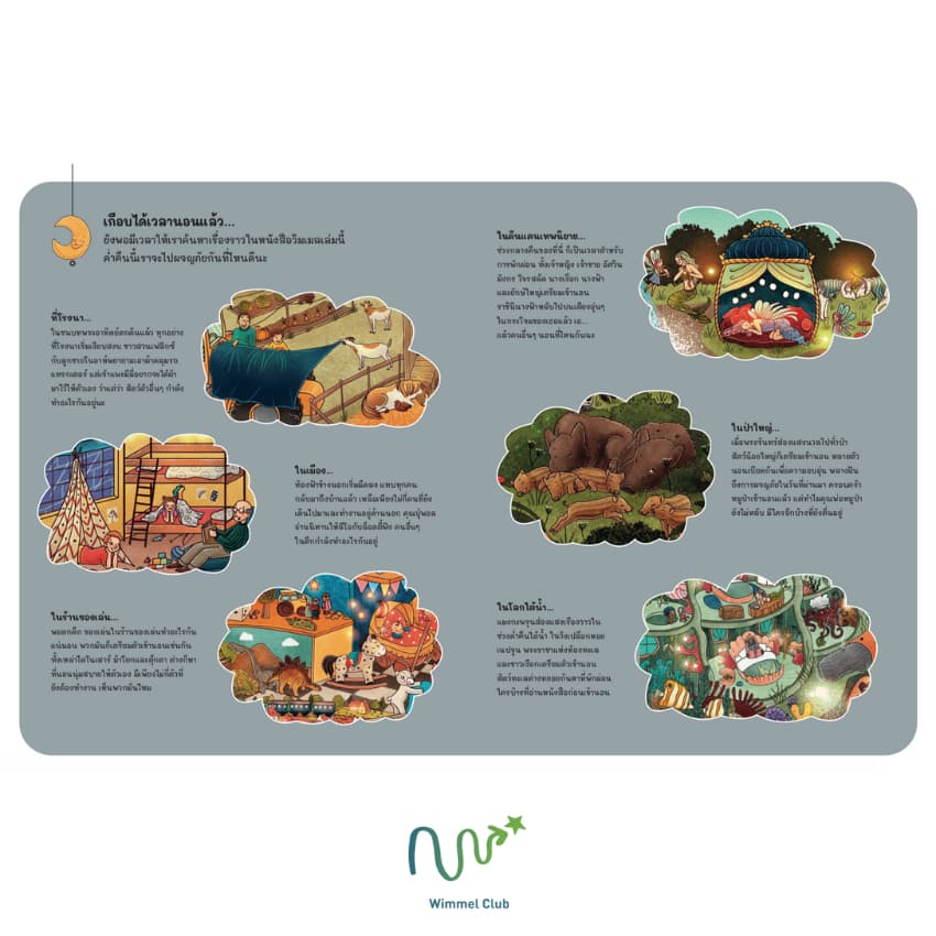 Wimmel Club หนังสือสุดวุ่น ท่องโลกในยามค่ำคืน | หนังสือวิมเมล ค้นหาและเล่าเรื่อง | บอร์ดบุ๊ค รูปที่ 2