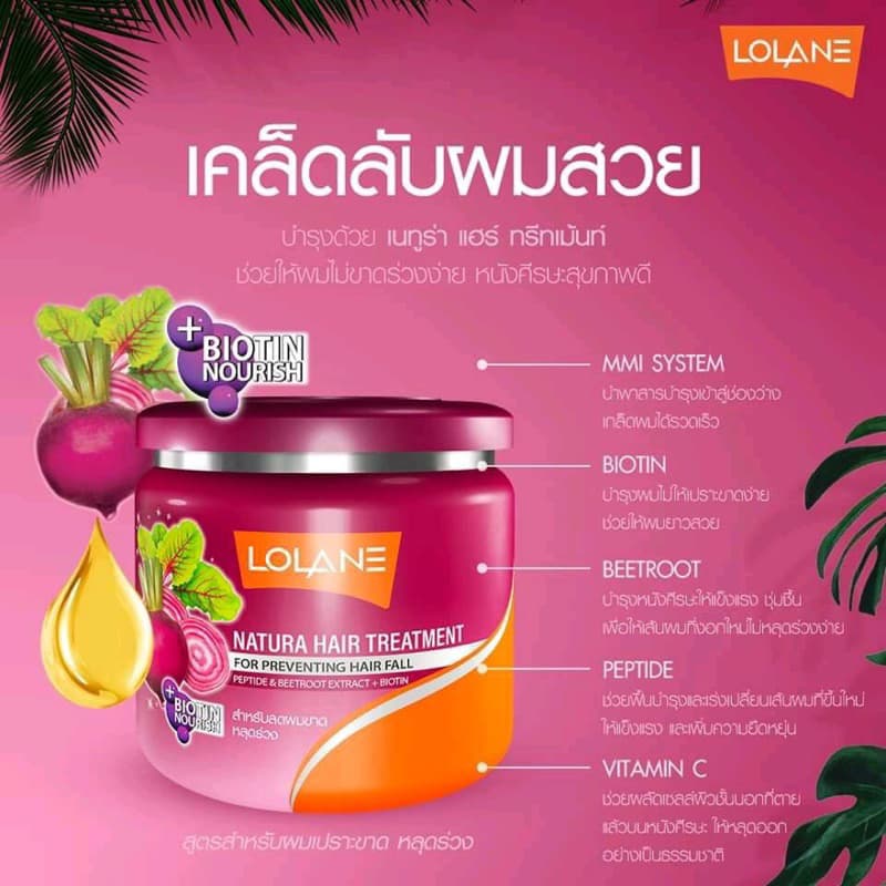 ครีมหมักผม โลแลน เนทูร่า แฮร์ ทรีทเม้นท์ 250/500 กรัม | Lolane Natura Hair Treatment รูปที่ 3