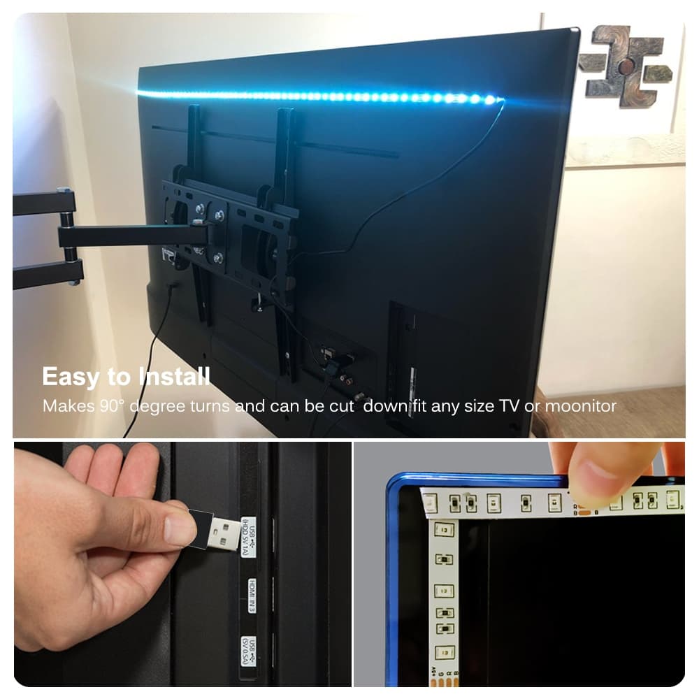 USB หลายสี ไฟเส้น LED 2835 5V นำไฟตกแต่ง ไฟปีใหม่ ไฟเส้นสายยาว ไฟติดห้อง ยืดหยุ่น เปลี่ยนฟรี มี 9 สี ให้เหลือก 5M/ 10M รูปที่ 8