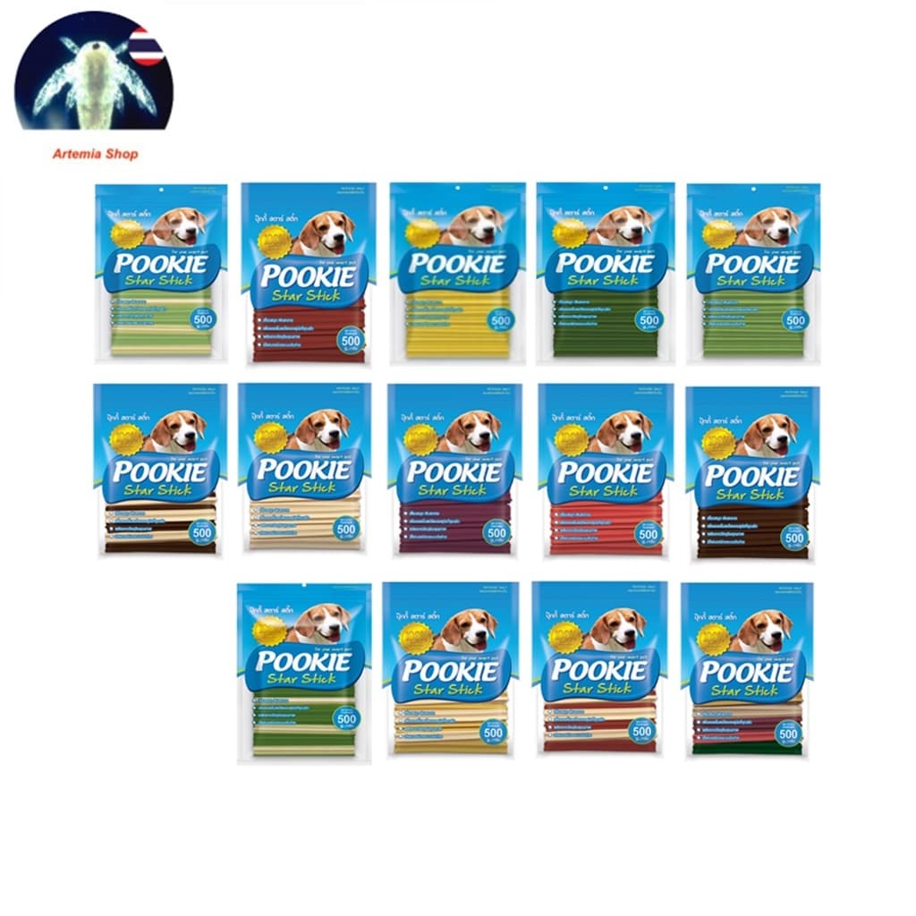 Pookie star stick ขนมขัดฟัน สำหรับสุนัข ขนาด 500 g. รูปที่ 1