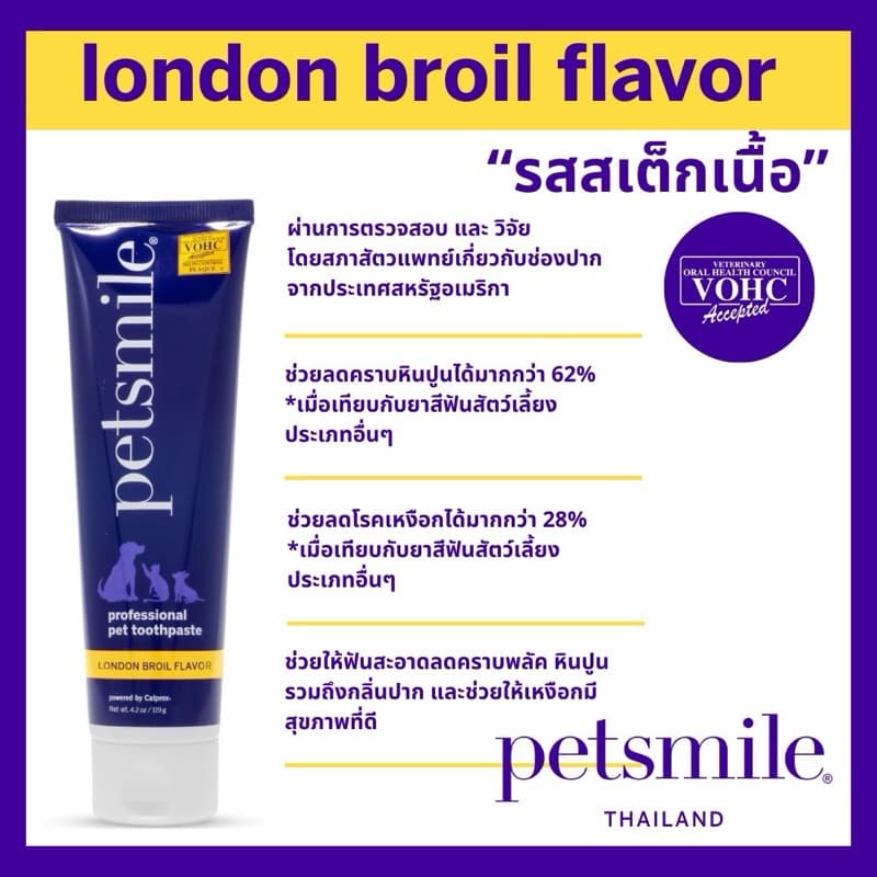 ยาสีฟันสุนัข ยาสีฟันแมว petsmile® - london broil - Size L รูปที่ 2