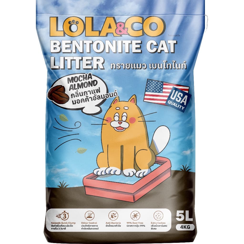 Lola & Co ทรายแมว Bentonite ขนาด 5ลิตร และ 10ลิตร รูปที่ 3
