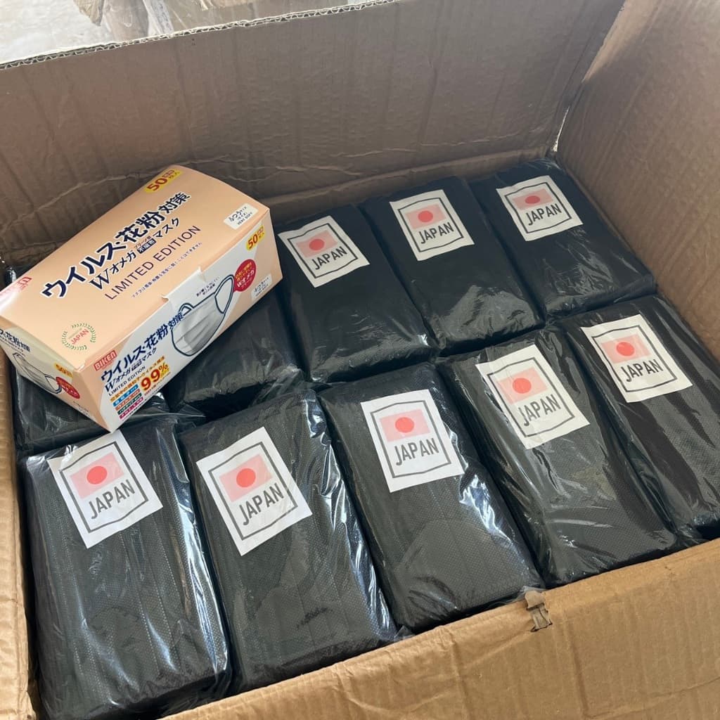 แมสญี่ปุ่นงานหนา แมสดำล้วน แมสเจแปนดำล้วน แมสผู้ใหญ่ หนา 3 ชั้น กล่องละ 50 ชิ้น รูปที่ 3