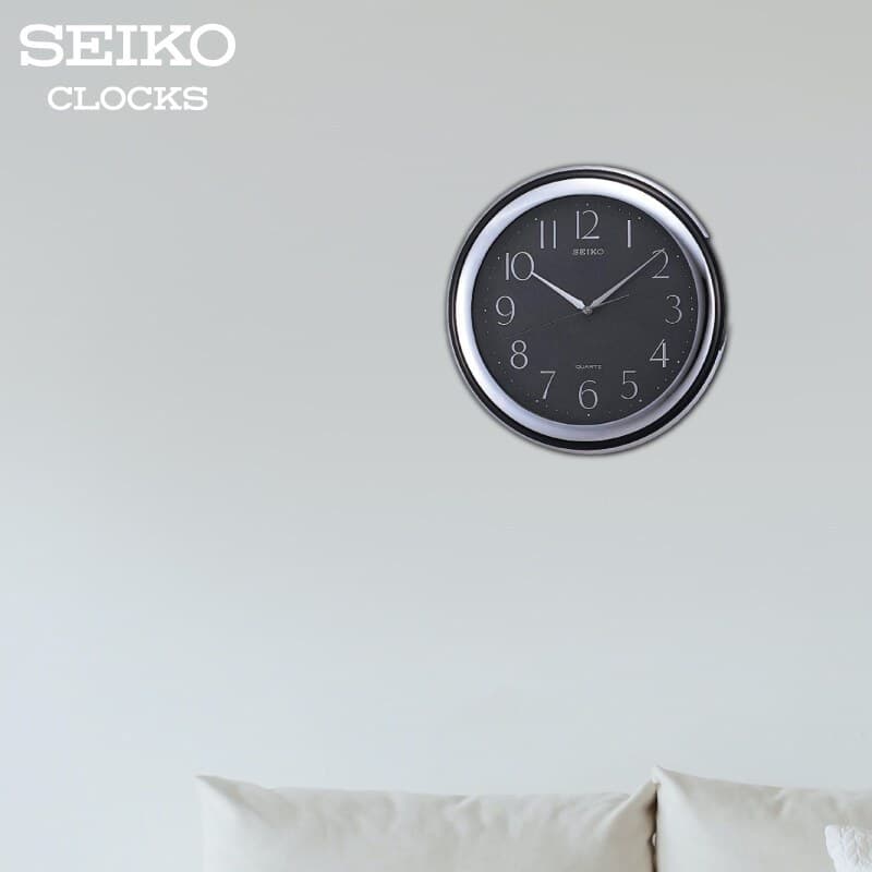 SEIKO CLOCKS นาฬิกาแขวน รุ่น QXA261K ขนาด 11.4 นิ้ว เดินสเต็ป สีดำ รูปที่ 3