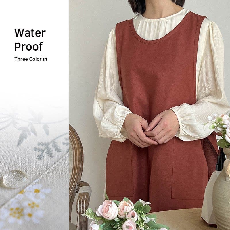 ผ้ากันเปื้อน ในไทย แบบผูกข้าง เกรด water proof คุณภาพดี สไตล์ญี่ปุ่น ราคาส่ง กันเปื้อนฟรีไซค์ใส่คล่องตัว รูปที่ 2