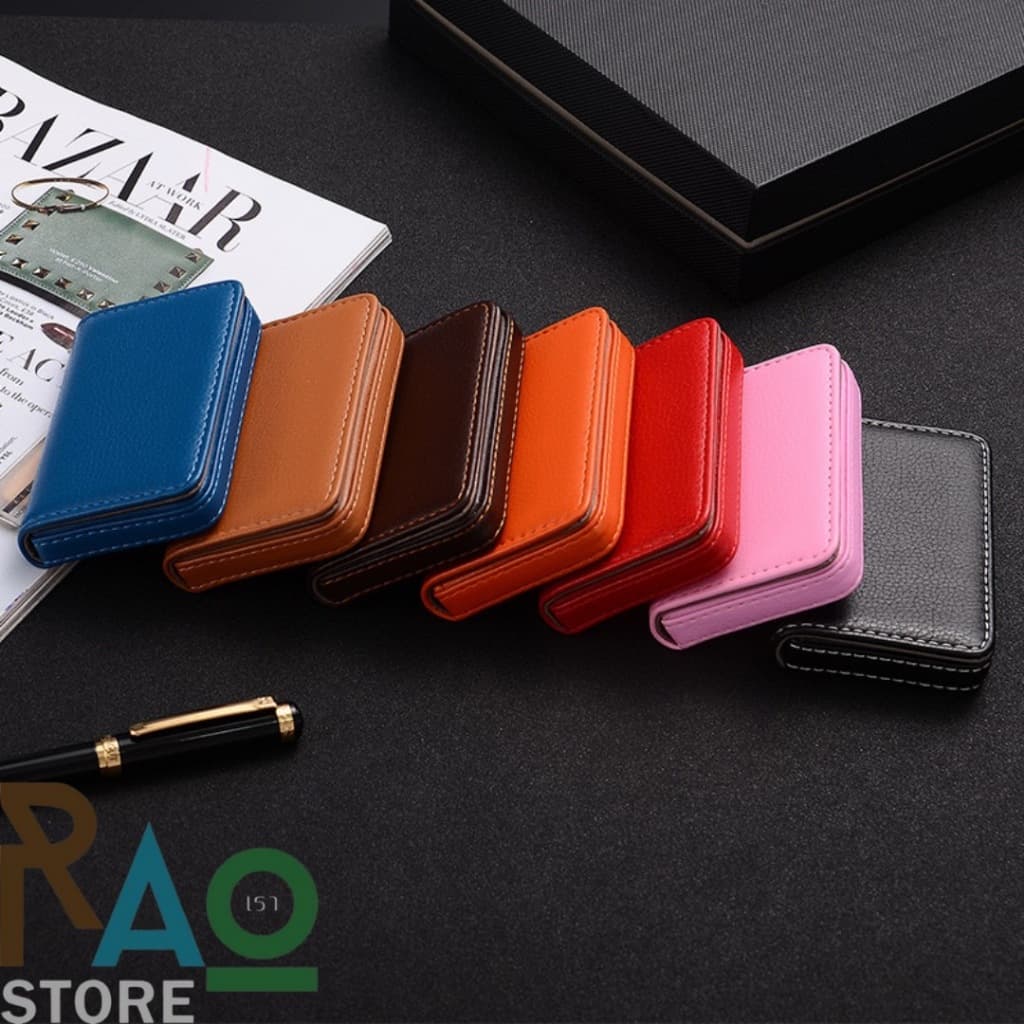 RAO Store กระเป๋าใส่นามบัตรหนังPU มีแม่เหล็ก ใส่นามบัตร ใส่บัตรต่างๆ เรียบหรูดูดี รูปที่ 3