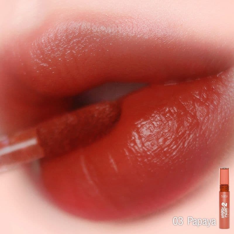 SASI sugar rush! lip tint 3g ศศิ ซูการ์ รัช ลิป ทิน แท้ 100% หลอดพลาสติกสีแดง รุ่นเก่าและรุ่นใหม่ รูปที่ 6