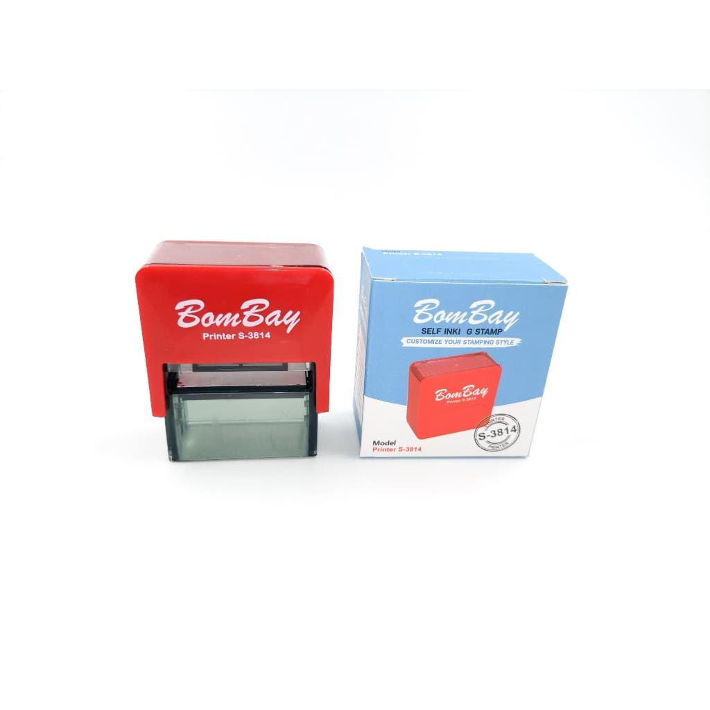 ตรายางหมึกในตัวสำเร็จรูป BomBay ข้อความขนาดไม่เกิน 1.4 x 3.8 CM. รูปที่ 2
