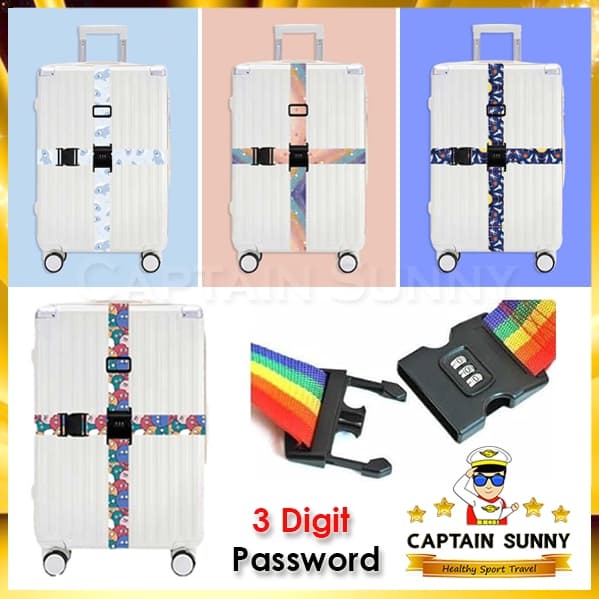 สายรัดกระเป๋าเดินทาง คาด4ทิศ พร้อมรหัส Lock รูปที่ 3