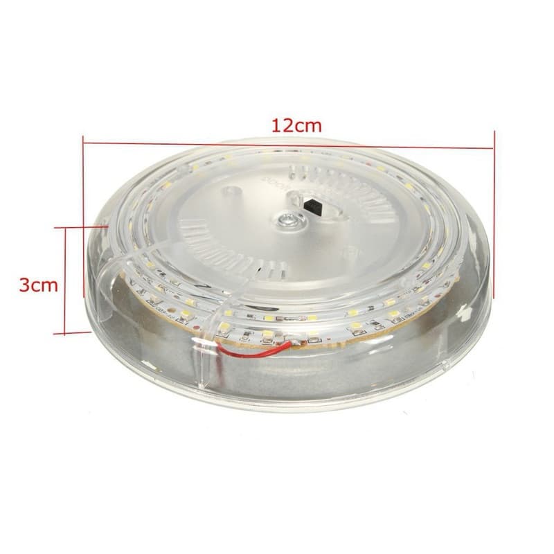 ไฟเพดานรถ LED ไฟเพดาน ตกแต่งภายในหลังคารถยนต์ กลม Car White LED Vehicle Interior Roof รูปที่ 6