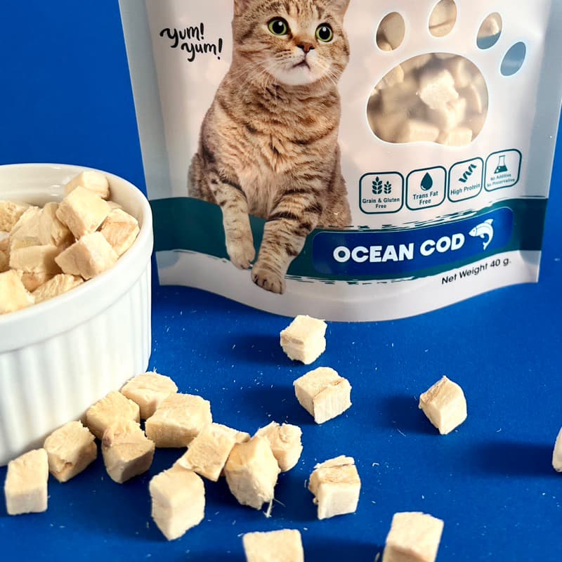 Purrfect Paw ปลาค็อดฟรีซดราย 100% ดีต่อสุขภาพ บำรุงขน ไม่เค็ม รูปที่ 3
