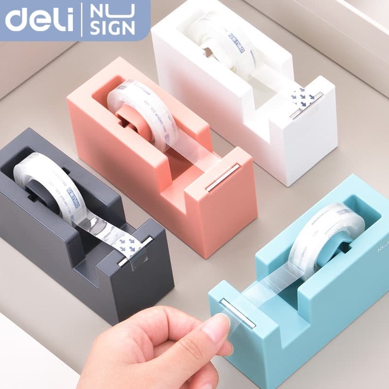 แท่นตัดเทป แท่นเทปใส Deli ใช้กับขนาดเทปกว้าง 18 mm ลายminimal สวยงาม เก๋เก๋ กระทัดรัด รูปที่ 1